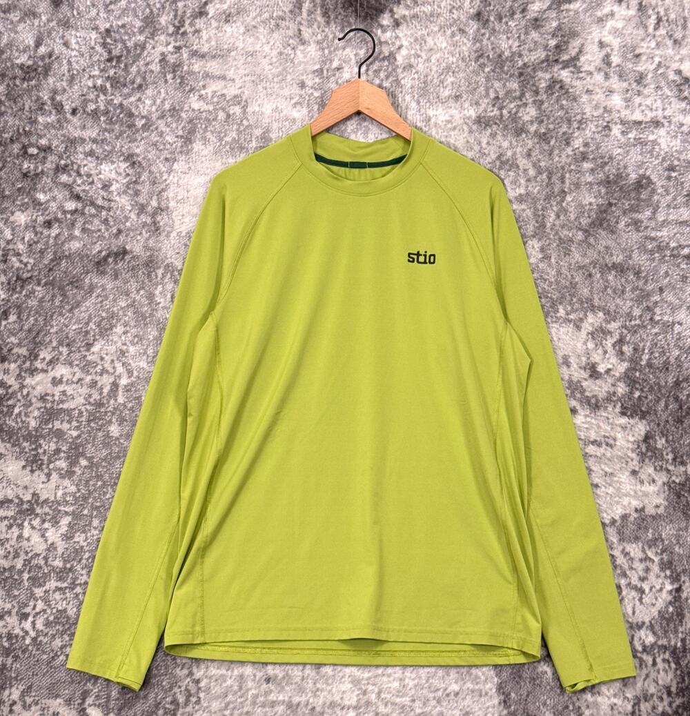 STIO Hylas Long Sleeve Shirt Large Mens Green Performance UPF 50 Quick Dry